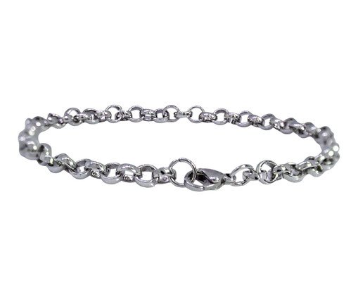 Pulseira Elo Português Aço Inoxidável, silver or metallic | WestwingNow