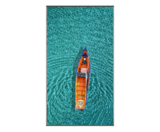 Quadro Água do Mar Canoa Laranja - Reinaldo Giarola, multicolor | WestwingNow