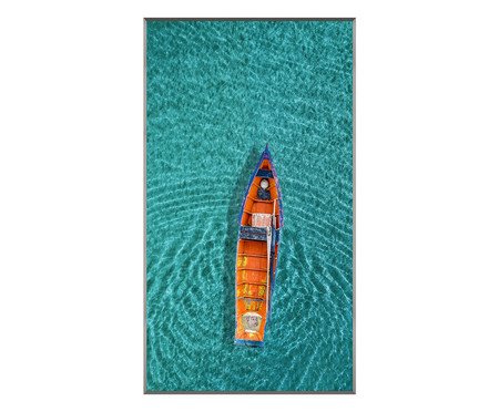Quadro Água do Mar Canoa Laranja - Reinaldo Giarola | Westwing