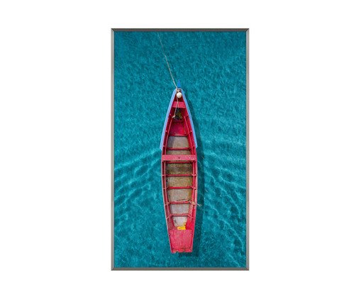 Quadro Água do Mar Canoa Vermelha - Reinaldo Giarola, multicolor | WestwingNow