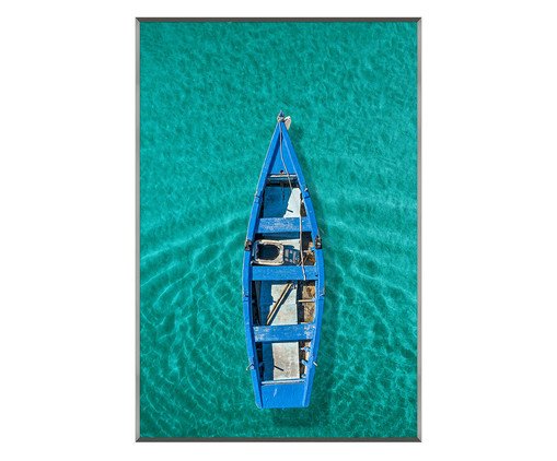 Quadro Água do Mar Canoa Azul - Reinaldo Giarola, multicolor | WestwingNow