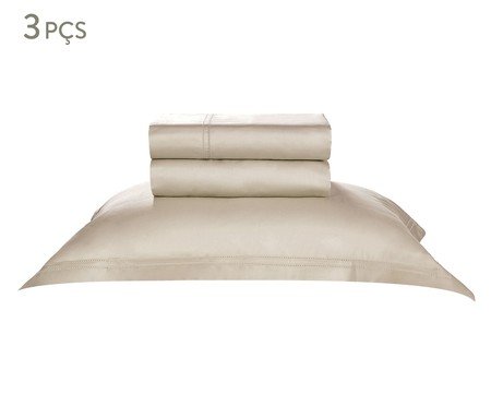 Jogo de Lençol Acetinado Galieno Nocciola 300 Fios | Westwing