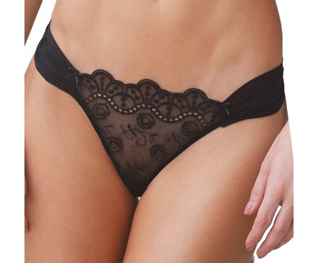 Tanga Drapeada Preto