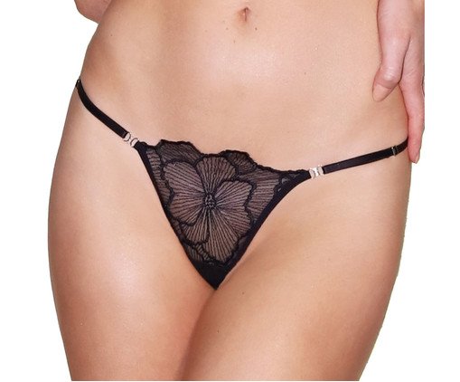 String Com Regulagem Preto, black | WestwingNow