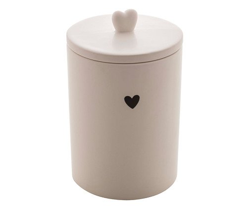 Pote Decorativo Heart Branco, Branco | WestwingNow