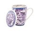 Caneca em Porcelana Super White com Tampa e Filtro Blue Garden, Colorido | WestwingNow