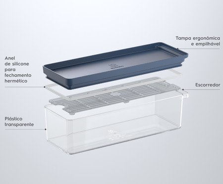 Organizador de Geladeira Electrolux Experience com Escorredor | Westwing