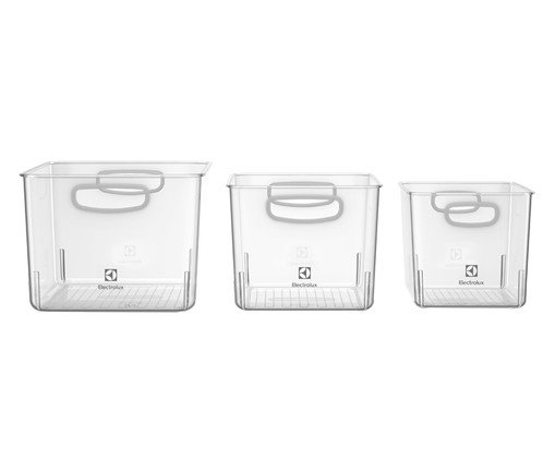 Jogo de Caixas Organizadoras Modular Electrolux Experience, Transparente | WestwingNow