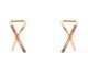 Ear Hook em X Colorido Ouro, gold | WestwingNow