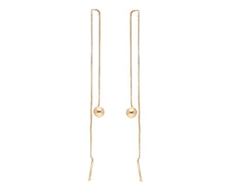 Brinco Fio Veneziano com Esfera Drop Ouro | Westwing