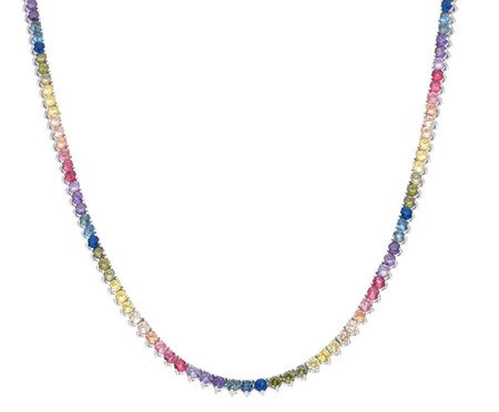 Choker Riviera 3 garras colorida 2mm Ródio Branco | Westwing