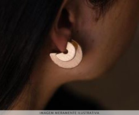 Argola Disco escovada ouro 18k - G | Westwing