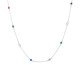 Colar longo de prata 925 com pontos de luz coloridos, silver or metallic | WestwingNow