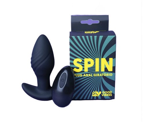 Plug Anal Spin Giratório com Controle Remoto, black | WestwingNow