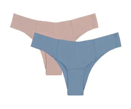 Kit com 2 Calcinhas Biquíni Invisível Bege - G | Westwing