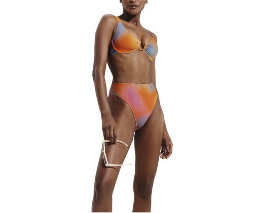 Calcinha Hot Pants Asa Delta Estampa Rainbow Waves - P, Colorido | WestwingNow