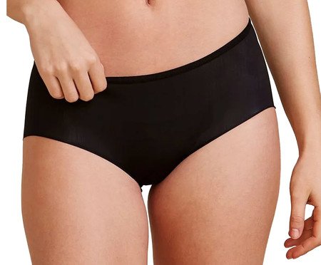 Calcinha Alta Cobertura com Enchimento No Bumbum Invisível - Preto | Westwing