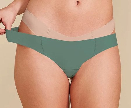 Kit com 2 Calcinhas Biquíni Invisível - Bege Ballet/Verde Botanico | Westwing