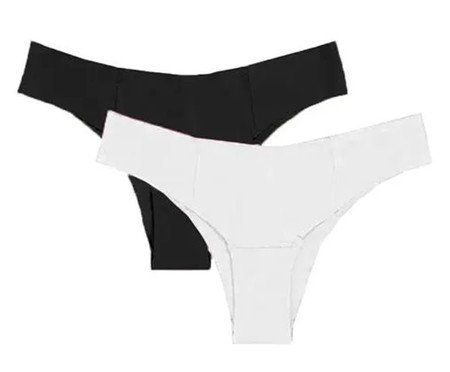 Kit com 2 Calcinhas Biquíni - Branco com Preto | Westwing