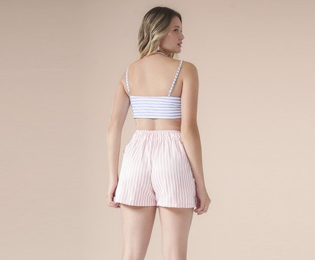 Conjunto Summer Listrinhas Composê Azul-Rosa | Westwing