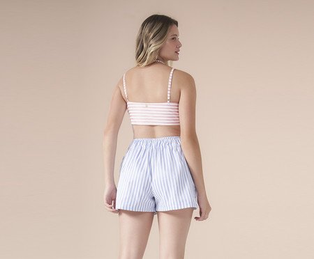 Conjunto Summer Listrinhas Composê Rosa-Azul | Westwing