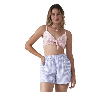 Conjunto Summer Listrinhas Composê Rosa-Azul | Westwing