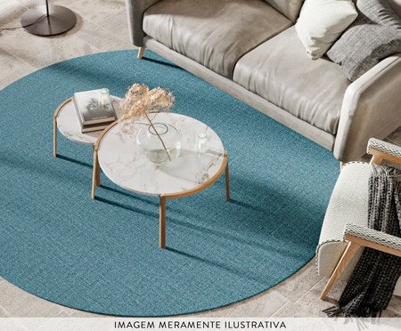 Tapete de Sisal Boucle Indigo Redondo