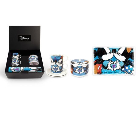 Jogo para Servir Mickey e Minnie Azul | Westwing