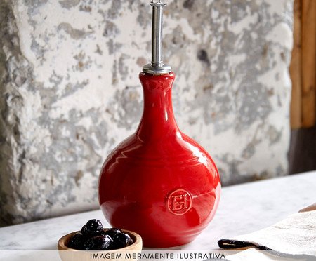 Garrafa Redonda para Azeite Emile Henry Vermelha | Westwing