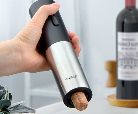 Saca-Rolha com Corta Lacre Recarregável Vino | Westwing