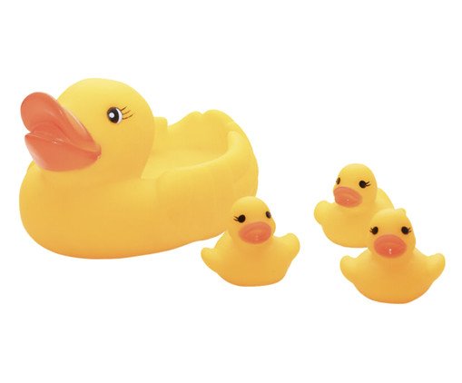 Bichinhos para Banho Infantil Família de Patos Clingo, yellow | WestwingNow