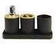 Conjunto para Banheiro Nature com 6 Peças Preto Mood, black | WestwingNow