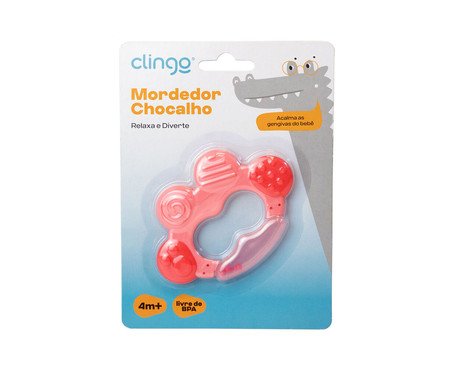 Mordedor Infantil Chocalho Rosa Clingo | Westwing