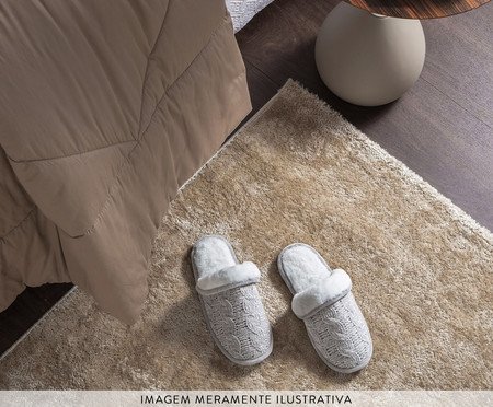 Pantufa Feminina Trico Cinza | Westwing