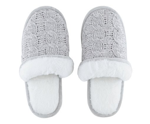 Pantufa Feminina Trico Cinza, Cinza | WestwingNow