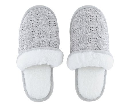 Pantufa Feminina Trico Cinza | Westwing