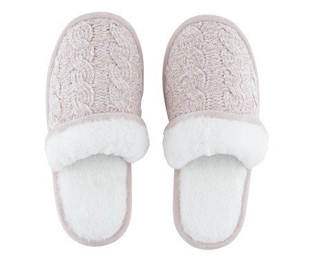 Pantufa Feminina Trico Rosa Escuro | Westwing