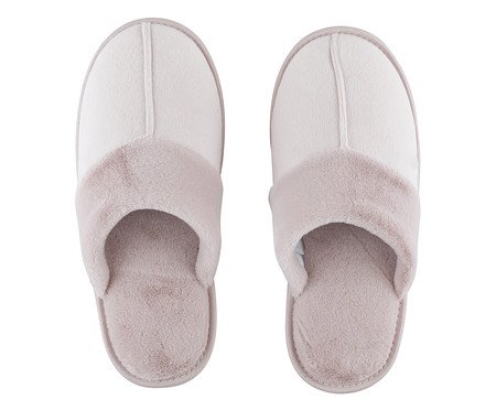 Pantufa Feminina Lisa Rosa Claro