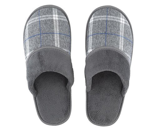 Pantufa Masculina Xadrez Cinza, Cinza | WestwingNow