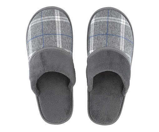 Pantufa Masculina Xadrez Cinza, Cinza | WestwingNow