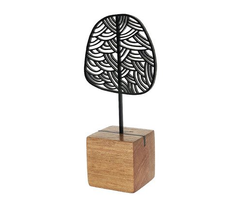 Escultura Árvore Curvas Fechada, Preto | WestwingNow