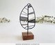 Escultura Folha Abstrata Preenchida, Preto | WestwingNow