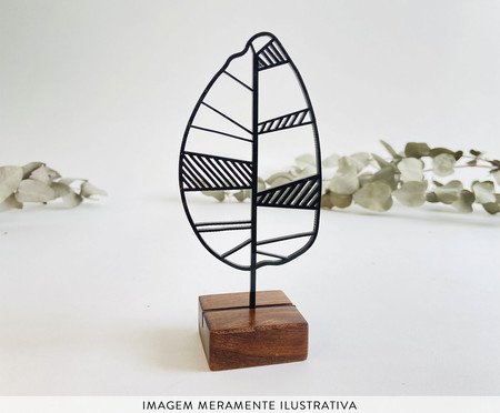 Escultura Folha Abstrata Preenchida | Westwing