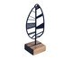 Escultura Folha Abstrata Preenchida, Preto | WestwingNow
