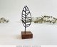Escultura Folha Abstrata em Linhas, Preto | WestwingNow