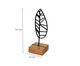 Escultura Folha Abstrata em Linhas, Preto | WestwingNow