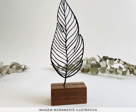 Escultura Folha Reta em Linha | Westwing
