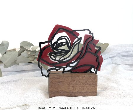 Escultura Rosa Vermelha | Westwing