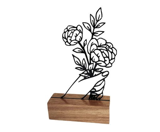Escultura Buquê de Flor, Preto | WestwingNow