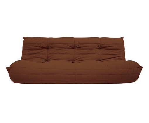 Sofá Nirvana 3 Lugares em tecido Pet Friendly Telha, Terracotta | WestwingNow